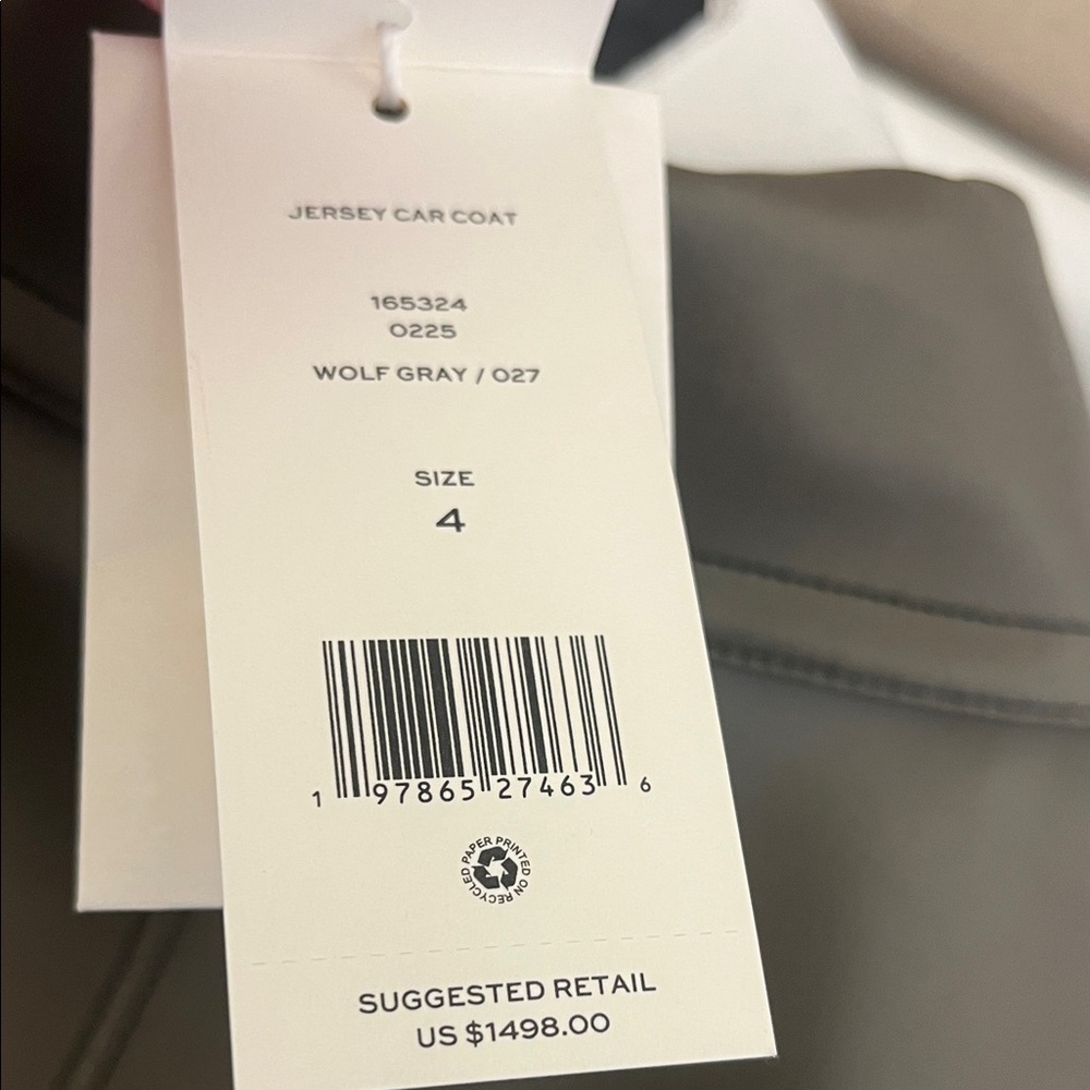 NWT Tory Burch Tan Rubberized Single-Breasted Coat - Picture 3 of 5